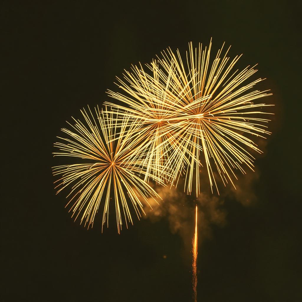 Fireworks bursting in the night sky